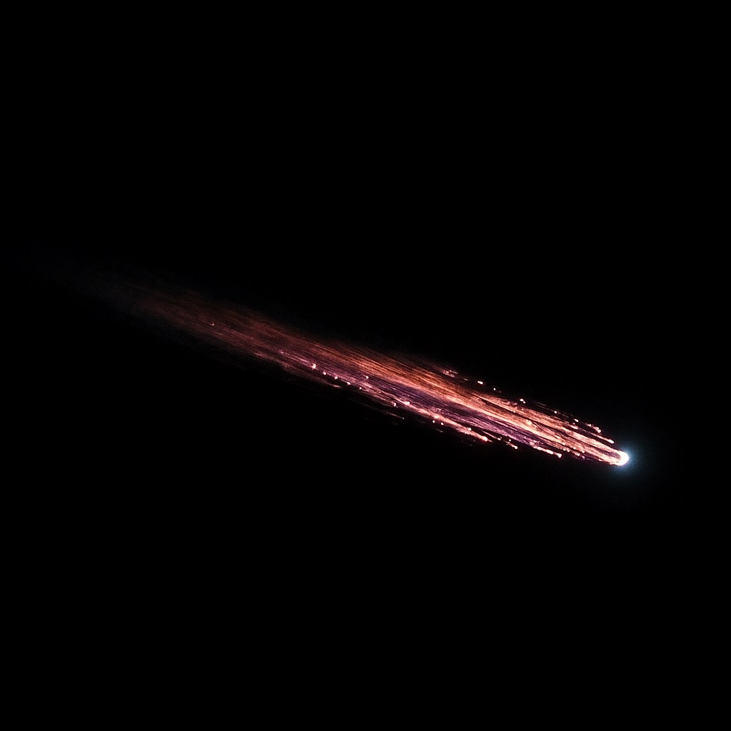 Reentrada de lixo espacial - Imagem gerada por IA